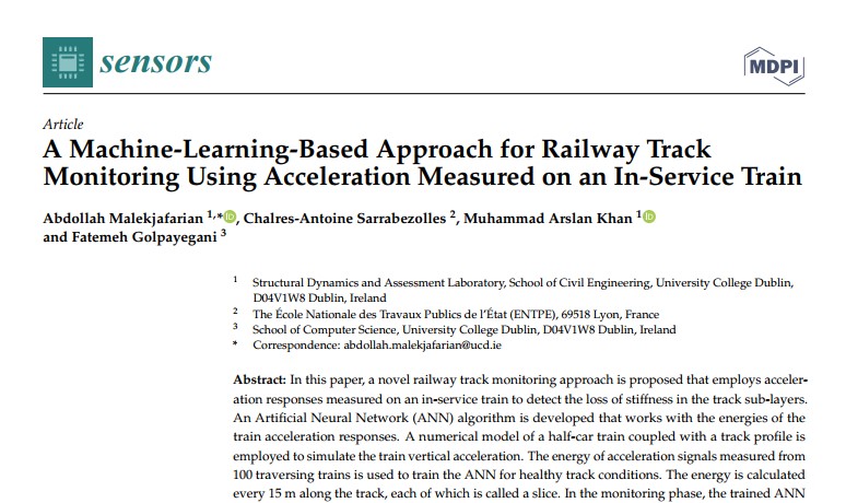 Latest paper published in the MDPI “Sensors”